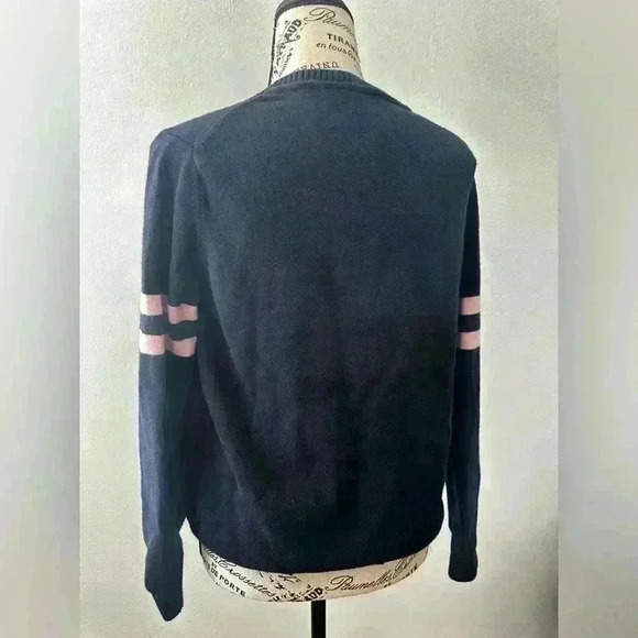 TOMMY HILFIGER Crew Neck Cotton 5% Cashmere Pullover Jumper Sweater Women Size S - Picture 4 of 9